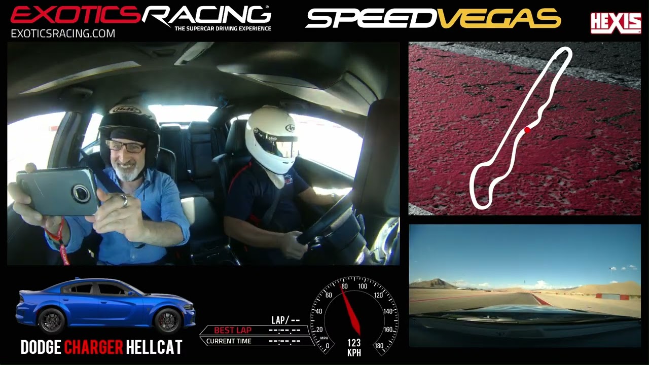 COMPLETELY CRAZY HELLCAT DRIFT LAP RIDE-ALONG at SPEEDVEGAS