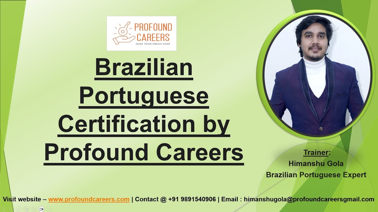 Brazilian Portuguese Certification Demo Session | Profound Careers 