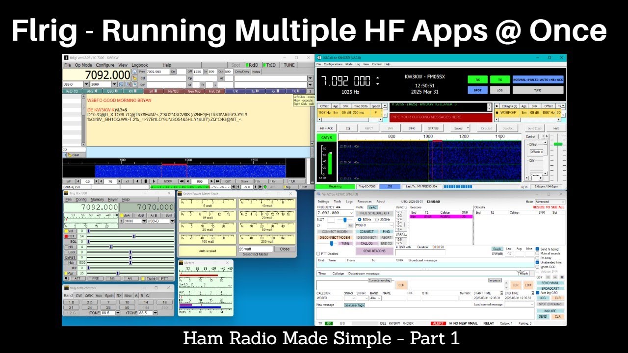Running Multiple HF Digital Apps @ the Same Time Using Flrig