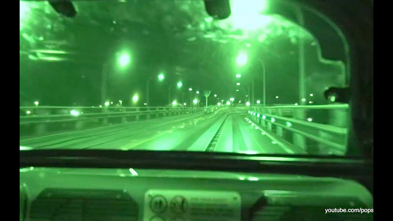 Test Track 2.0 Front Seat POV at Night with Night Vision Epcot Walt Disney World