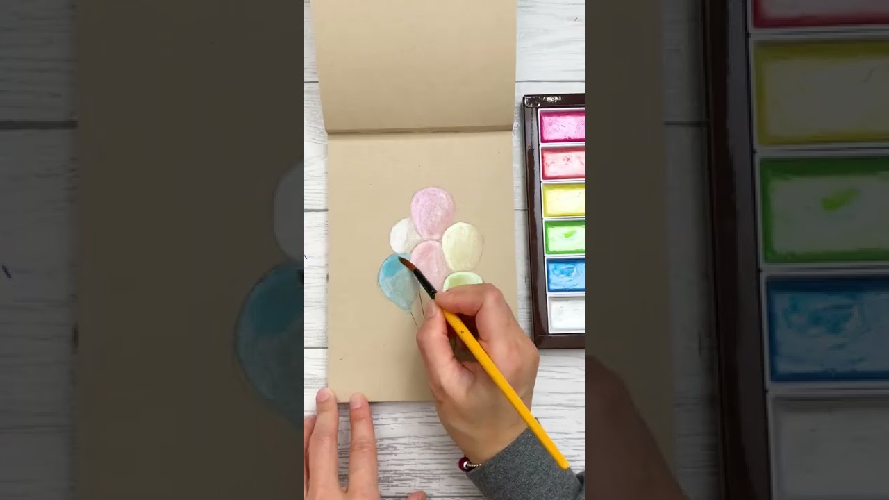 Swatching Kuretake Gansai Tambi Pearl Watercolors #shorts