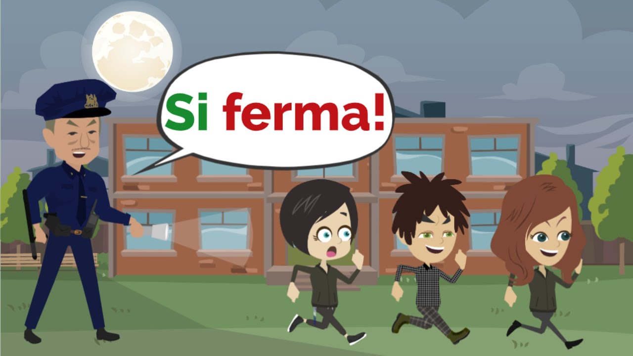 Lisa irrompe nella Scuola! Conversation in Italian (Dialogo Scuola) - ENG SUB