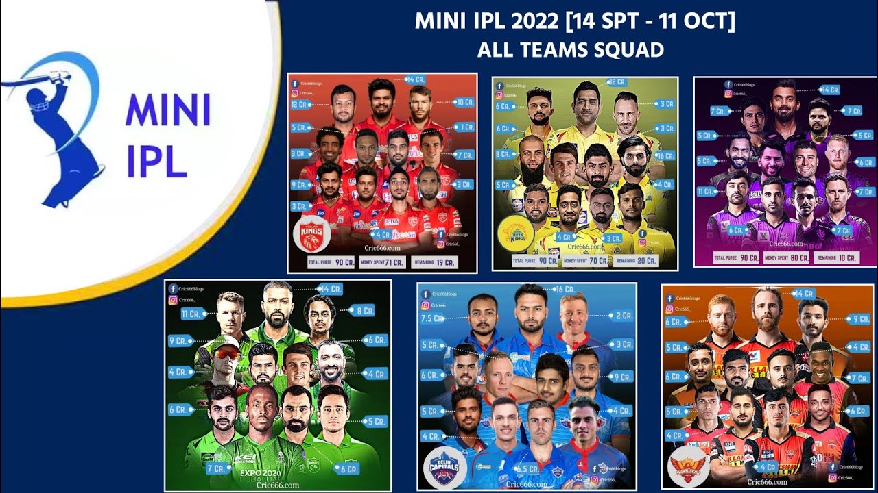MINI IPL - All Teams Draft Players