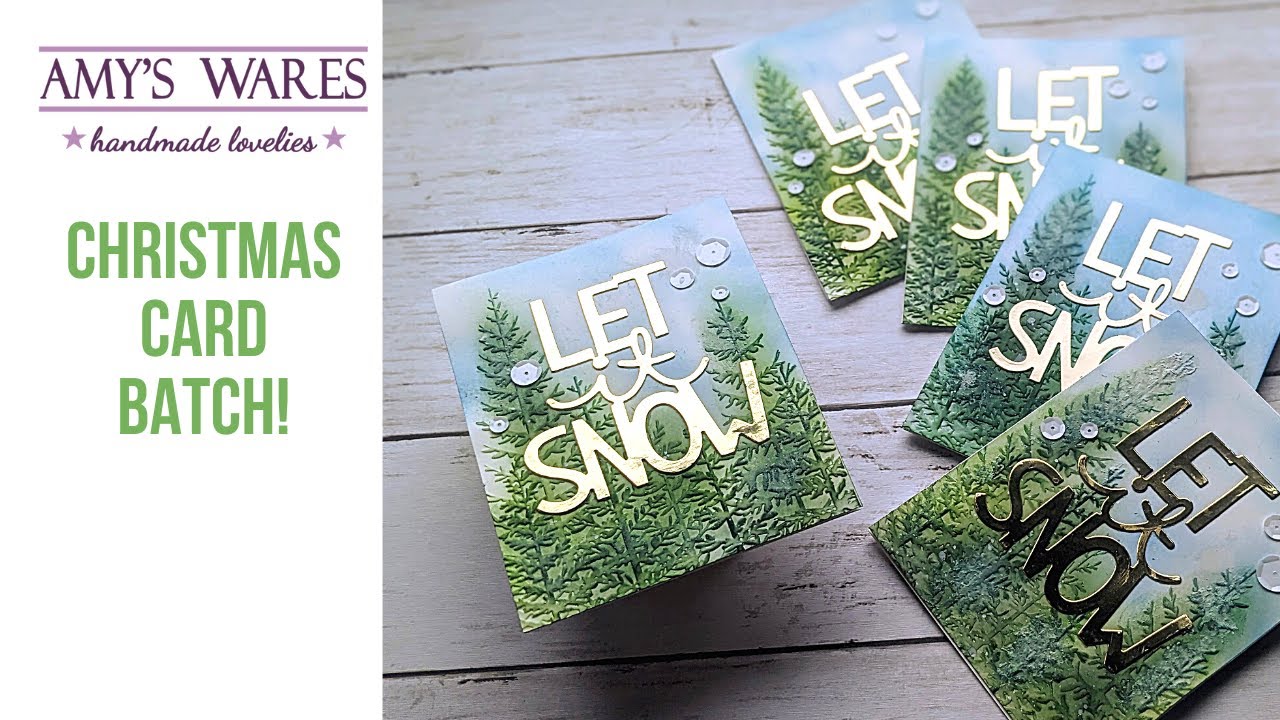 Easy Batch Winter Cards! Great for the holidays! Came together IN A SNAP! Time saving tips!