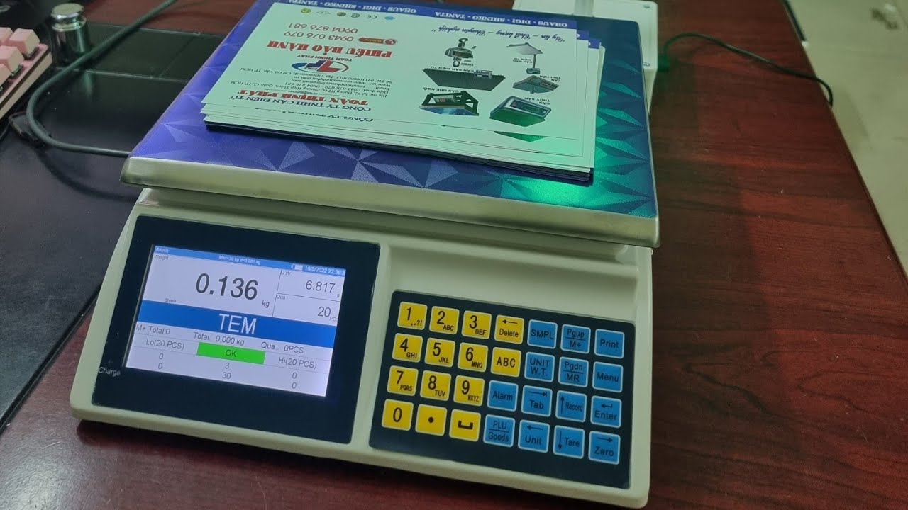 Cân Điện Tử TPSDS Kết Nối Đèn Cảnh Báo, Lưu Trữ Dữ Liệu Trên Cân Xuất Ra Máy Tính Qua Cổng USB.
