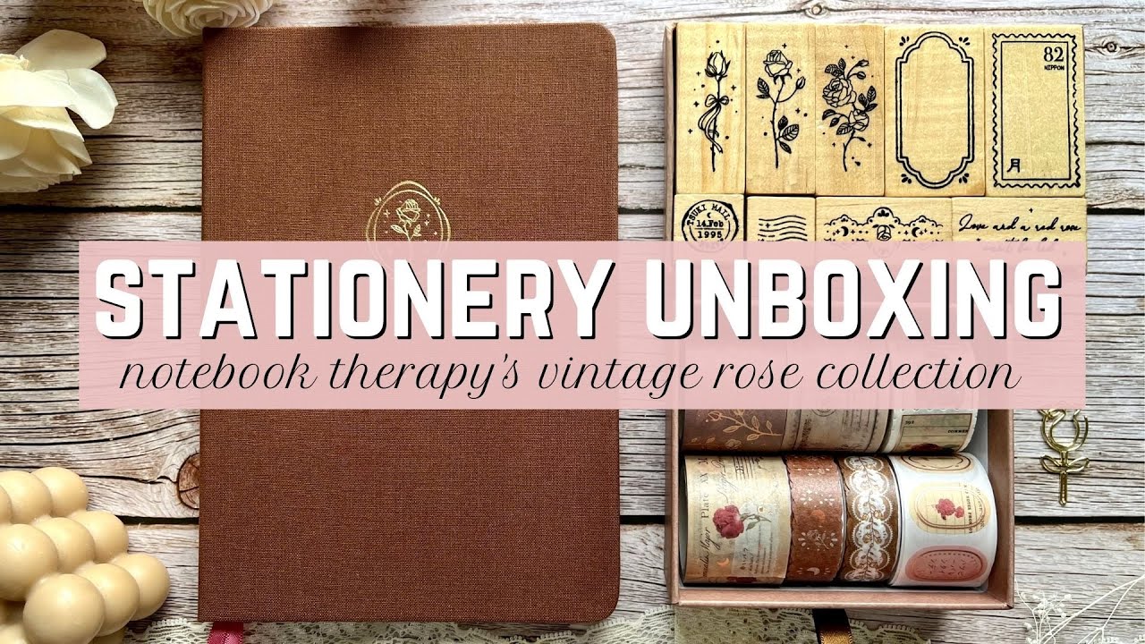 Stationery Unboxing: Notebook Therapy's Vintage Rose Collection
