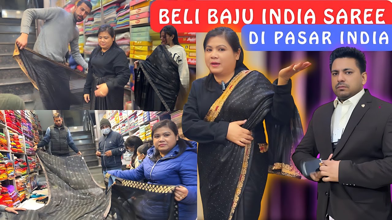 Belanja Baju India Saree Dengan Keluarga India‼️ Belanja Untuk Pesta Pernikahan Orang India‼️