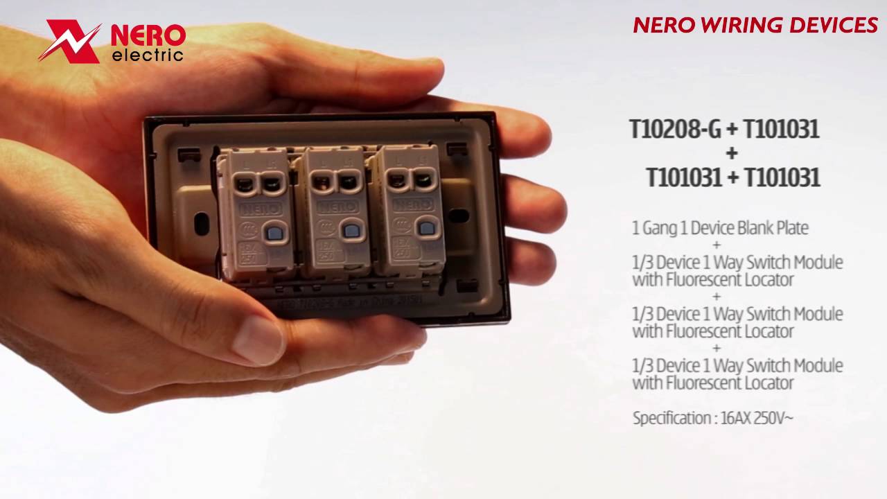 NERO WIRING DEVICES TITANIUM  T10208-G + T101031 + T101031 + T101031
