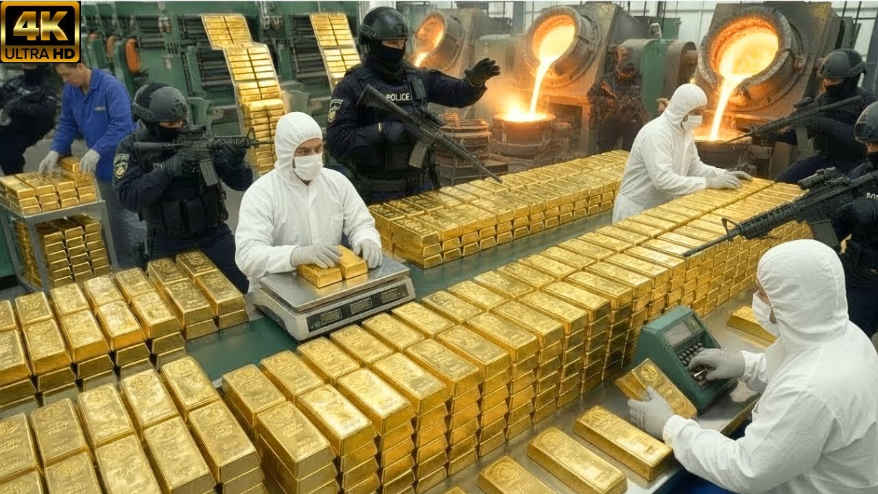 Inside a High-Tech Gold Refining Factory: From Old Smartphones to Pure 24K Gold Bars (Full Process)
