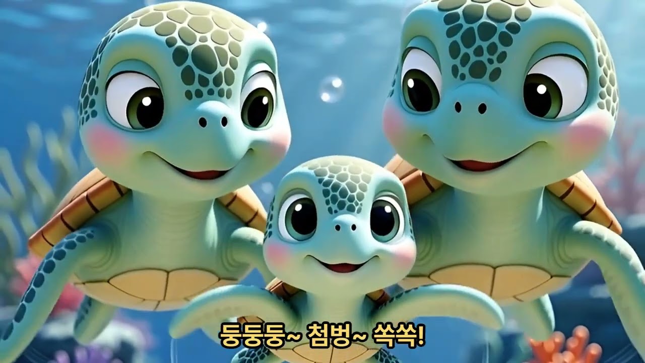 아기 거북이 바다 여행 🌊 | 가족 사랑 동요 | 바다문방구_신상 동요Baby Turtle Ocean Adventure | Family Song | Badamoonbanggu