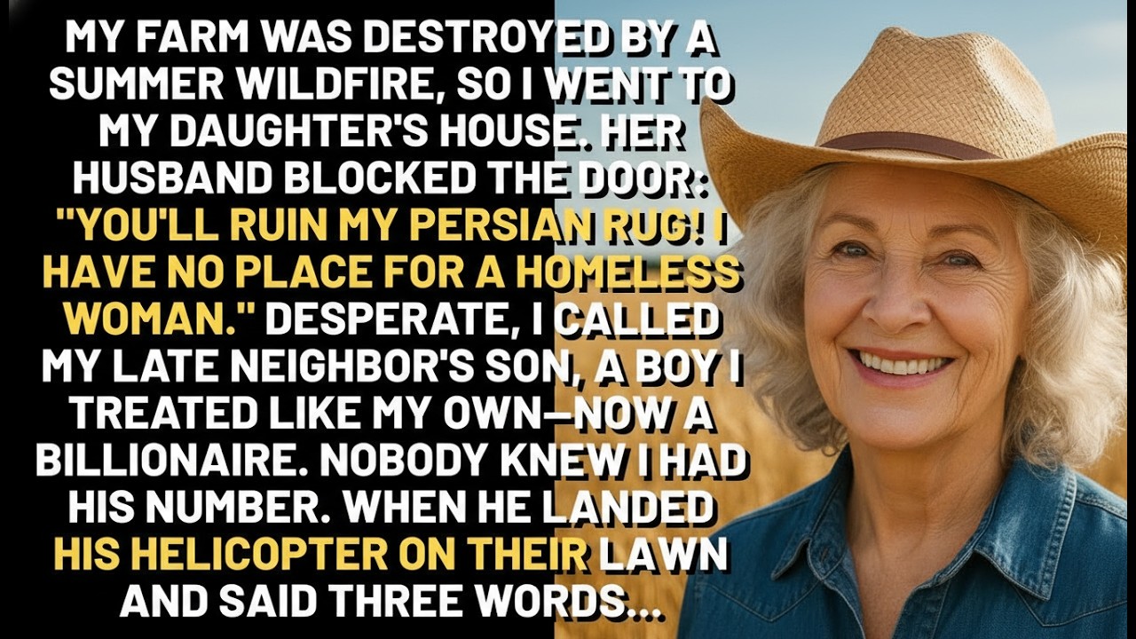 My farm burned down. My family called me homeless. So I called the billionaire I used to babysit.