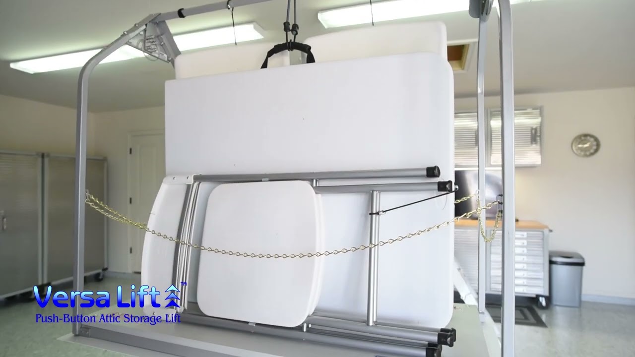 How I Store Folding Tables & Chairs Easily with My VersaLift Attic Lift