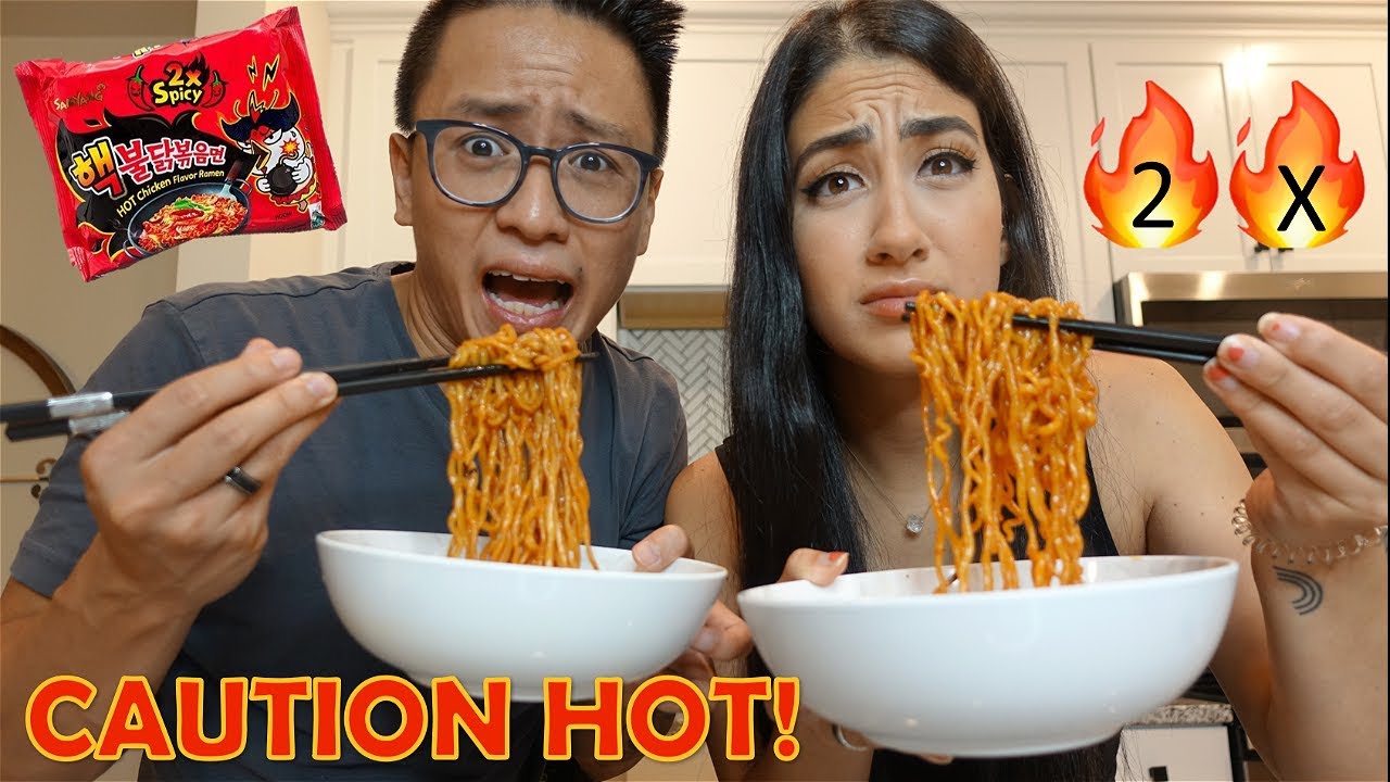 2X SPICY RAMEN CHALLENGE!! SO HOT!!