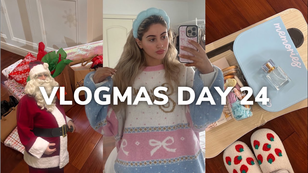 VLOGMAS DAY 24: shopping, sam dressed up as SANTA, gift exchange & more!!!✨
