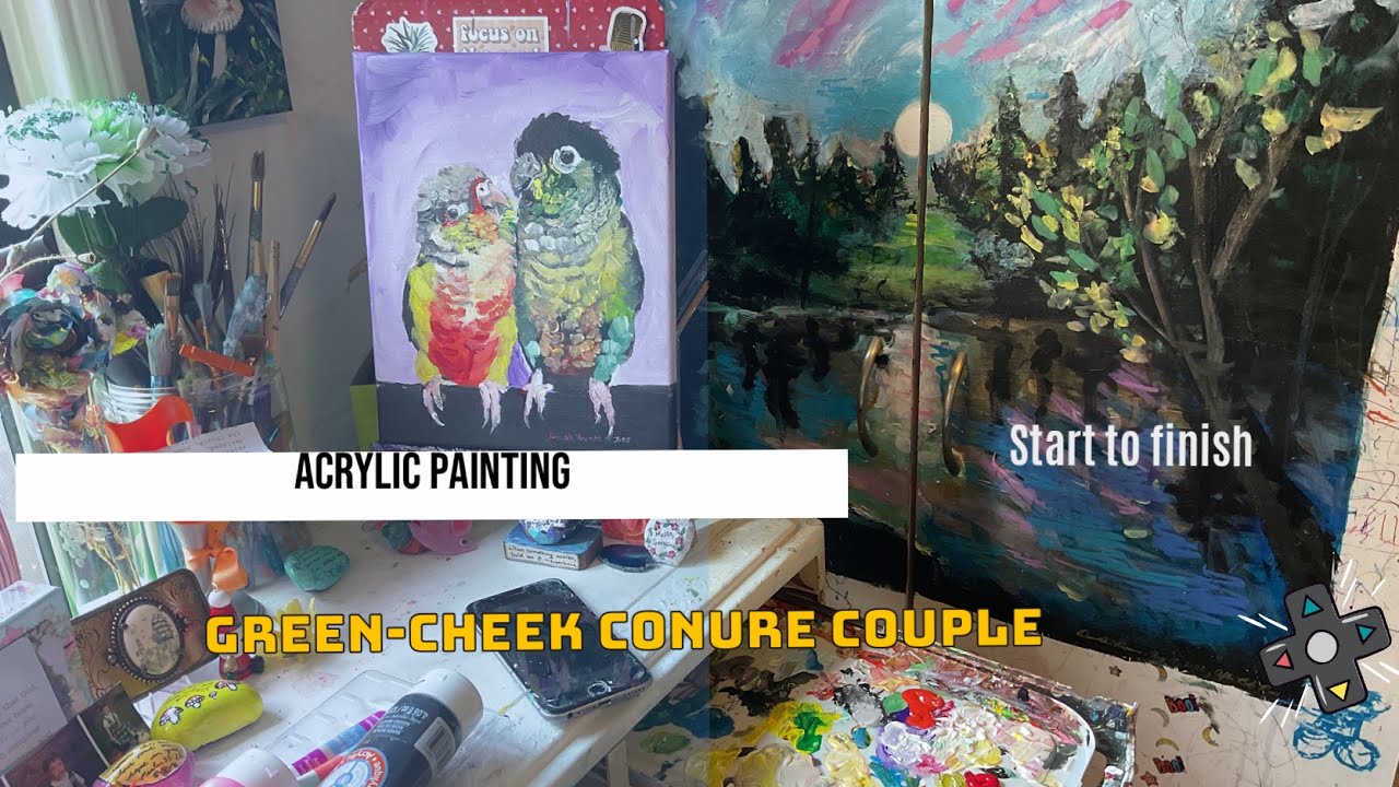 I Paint Pictures: A Loving Green-cheek Conure Couple