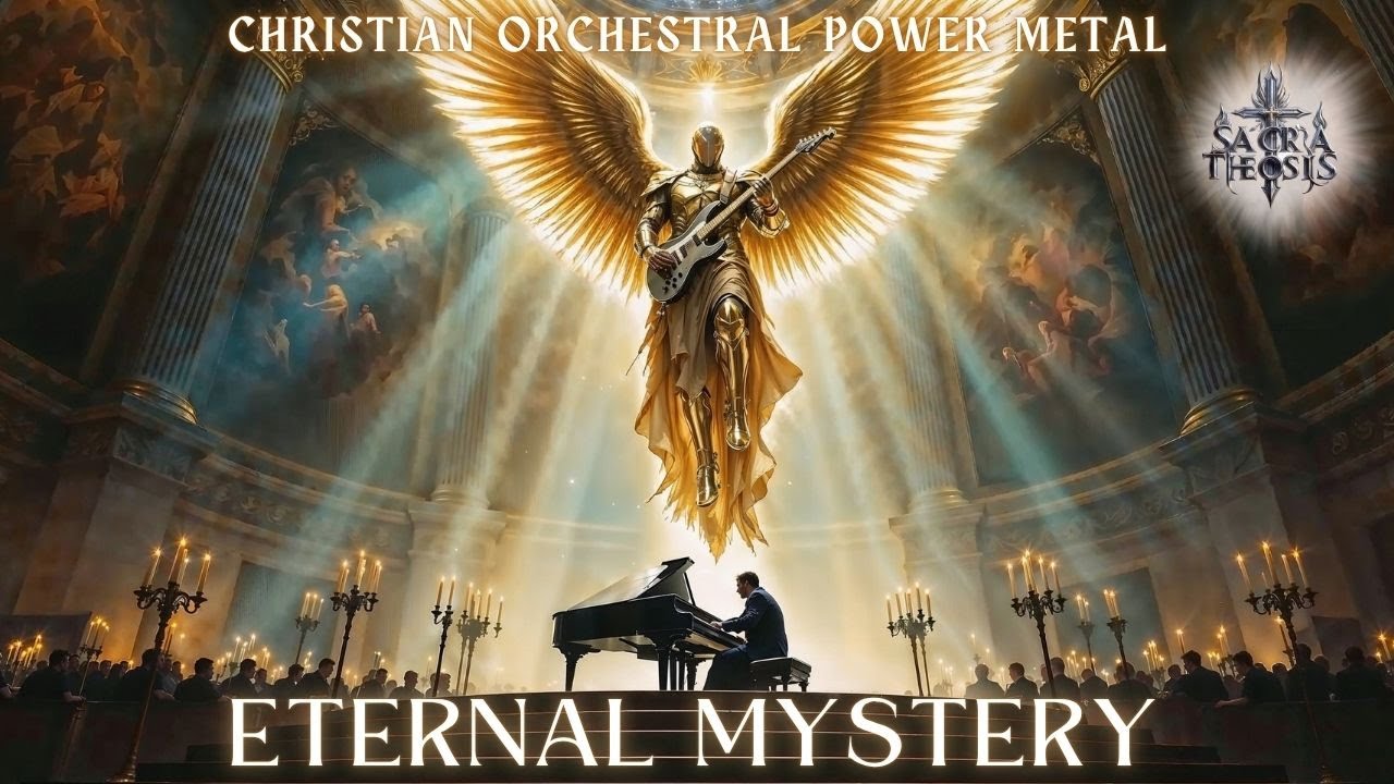 Eternal Mystery (Lyric Video) | Adoro Te Devote & Other Hymns, Christian Orchestral Power Metal #ai