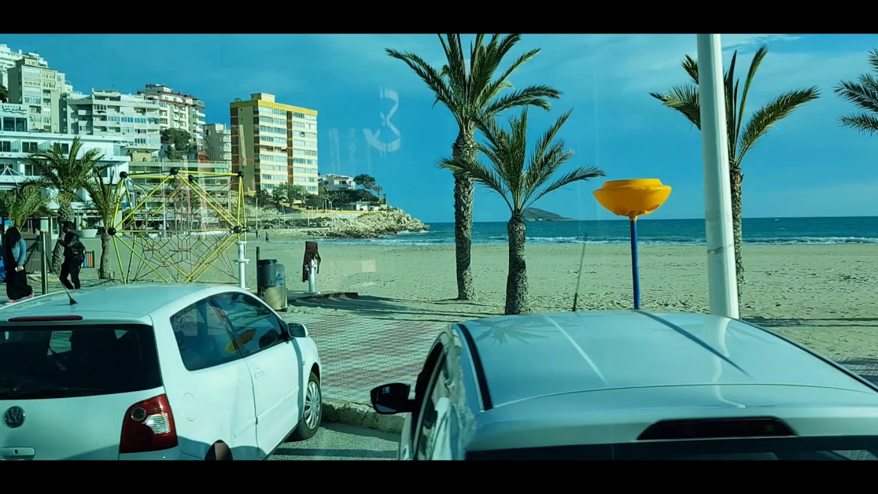 The No 2 Bus in Benidorm Journey from start to finish at Levante beach Part 3