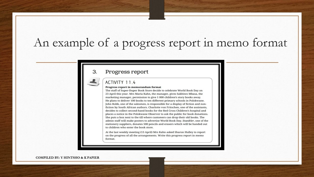 MODULE 11   FEEDBACK & PROGRESS REPORT