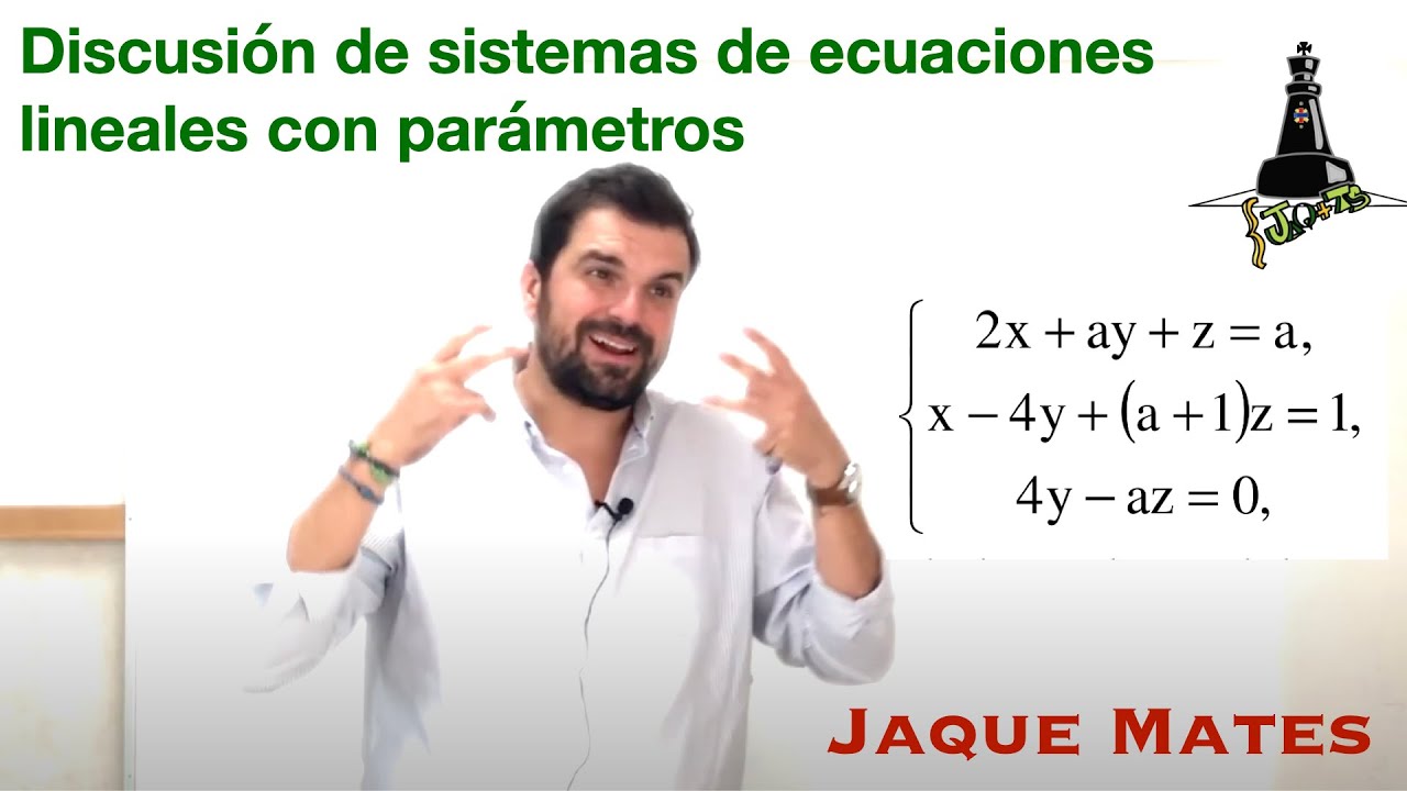 Discusión de sistemas de ecuaciones con parámetros (Bachillerato)
