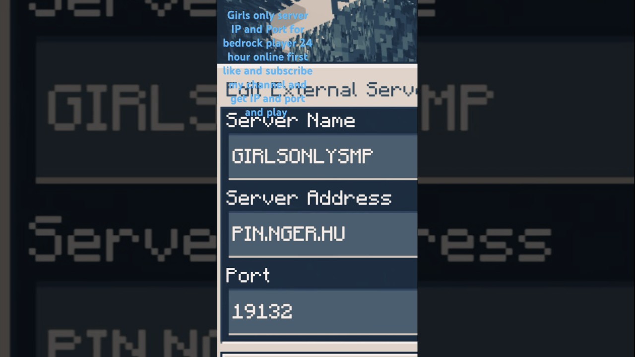 Girls only server I#ip #prot #popular #minecraftshorts #minecraft #server #bedrock  @Abhinav_GamingArts
