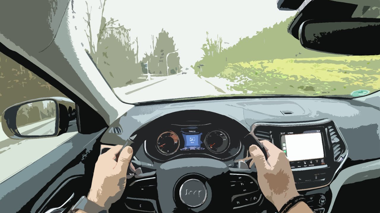 2020 JEEP CHEROKEE 2.2 l MultiJet 195 hp 4x4 Overland POV DRIVE Test Top Speed On-Board Autobahn