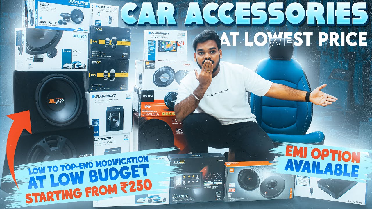 Car basic to Top-end Modification 🤯 ₹250 ரூபாய் முதல்!🔥| Cheap Car Accessories in Chennai |Abified