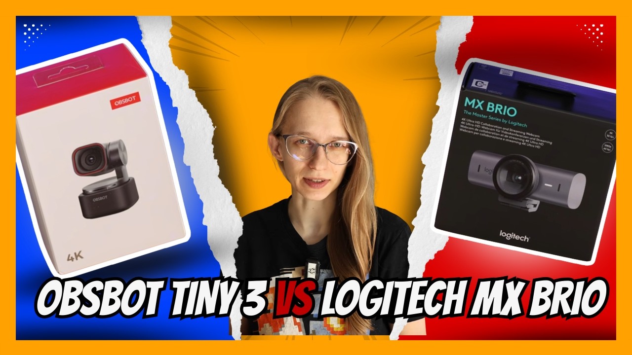 OBSBOT Tiny 3 VS Logitech MX Brio 🎦 Jaką kamerę do streamingu wybrać?