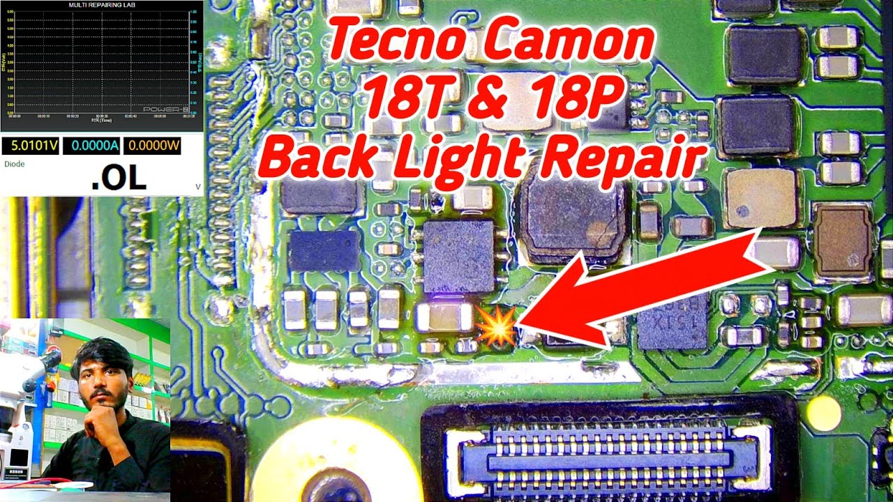 Tecno Camon 18t 18p LCD Back Light Repair By MULTI REPAIRING LAB