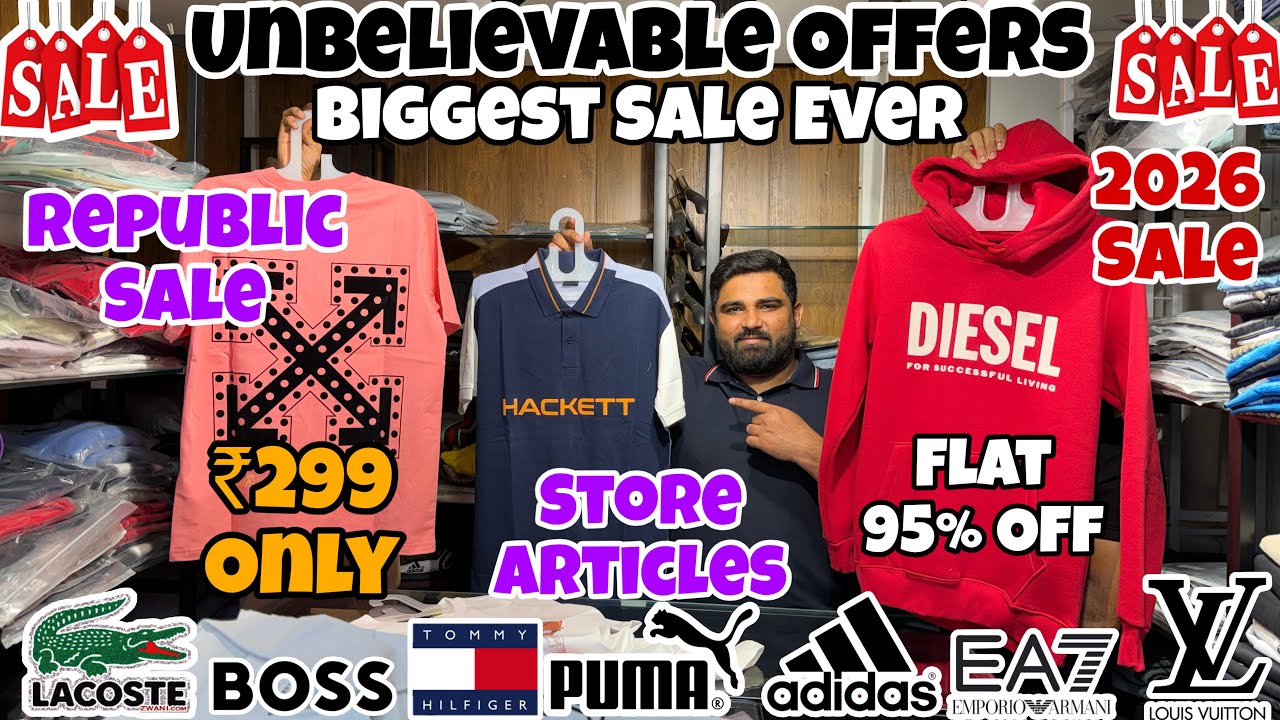 Biggest Sale Ever 🔥 | Flat 95% Off | Branded Tshirts,Jeans,Tracksuits | Branded Clothes in Mumbai