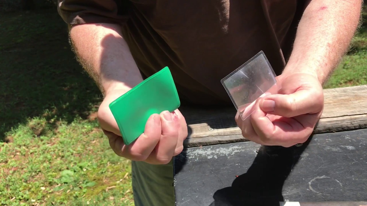 Hands Free Solar Ignition, Wallet Fresnel Lens.
