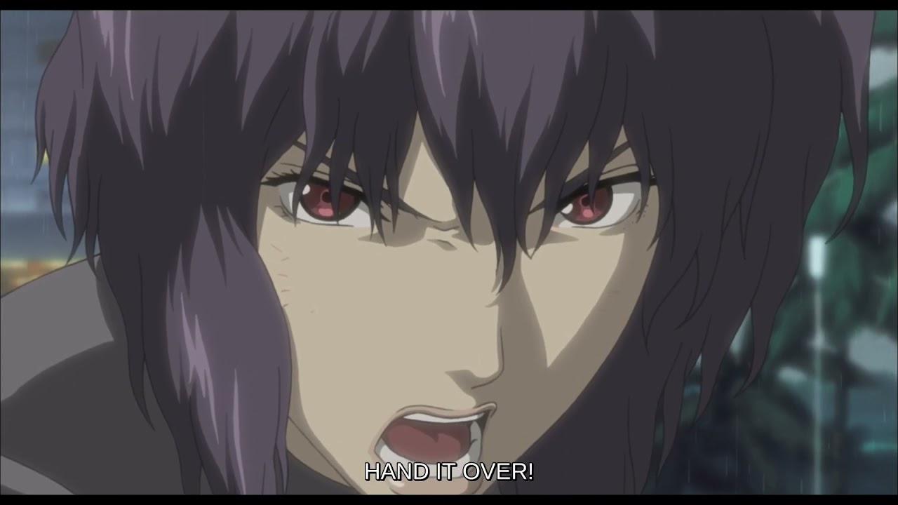 ghost in the shell sac - motoko kusanagi losing her composure