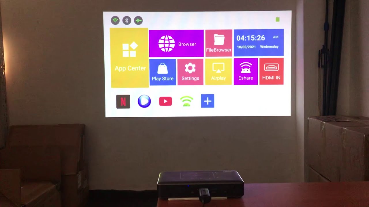 Smartldea P10 Mini 4K 3D projector android9.0 / 5G wifi smart proyector hd 1080p video game Beamer