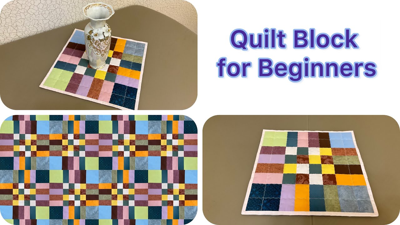 Disappearing 16 Patch. Easy Quilt Blocks of Squares for Beginners in 8 Minutes!