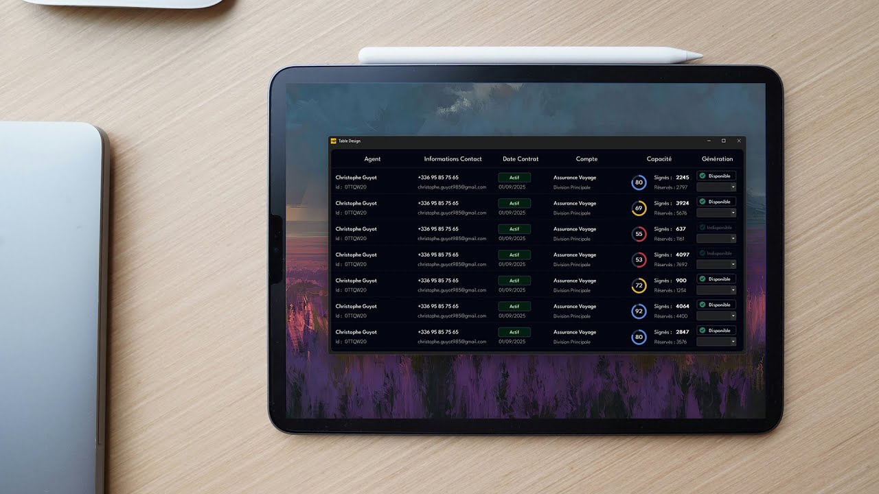 Comment alimenter une liste dans une colonne de champ table de type Conteneur