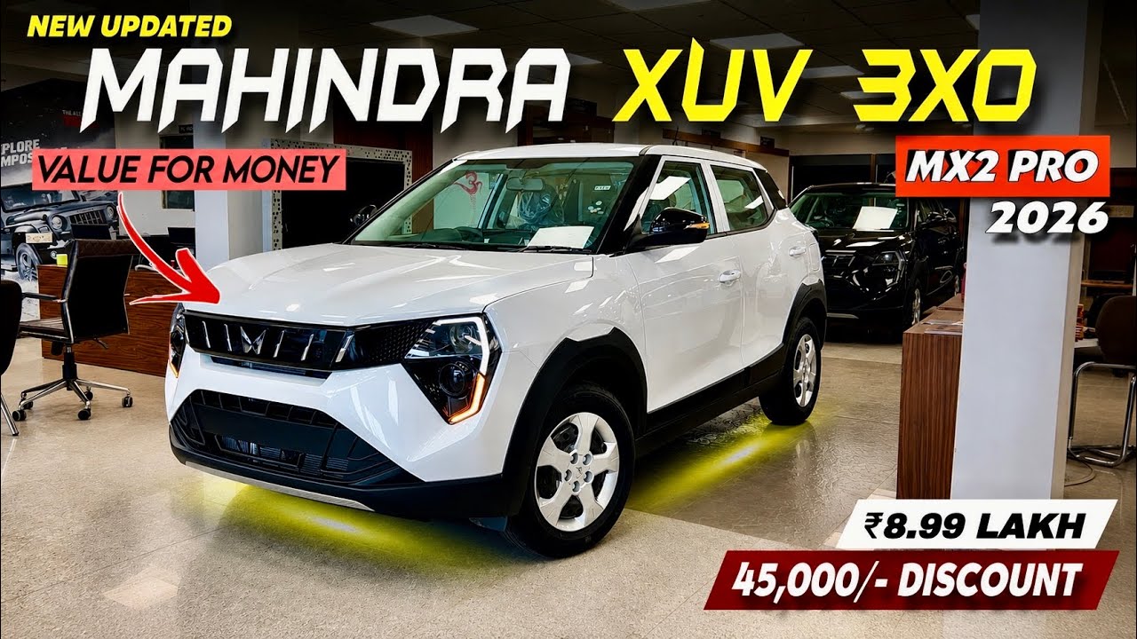New Mahindra Xuv 3xo Mx2 Pro 2026 Model✅ Base Model में Sunroof | Features Price Mileage | Review.