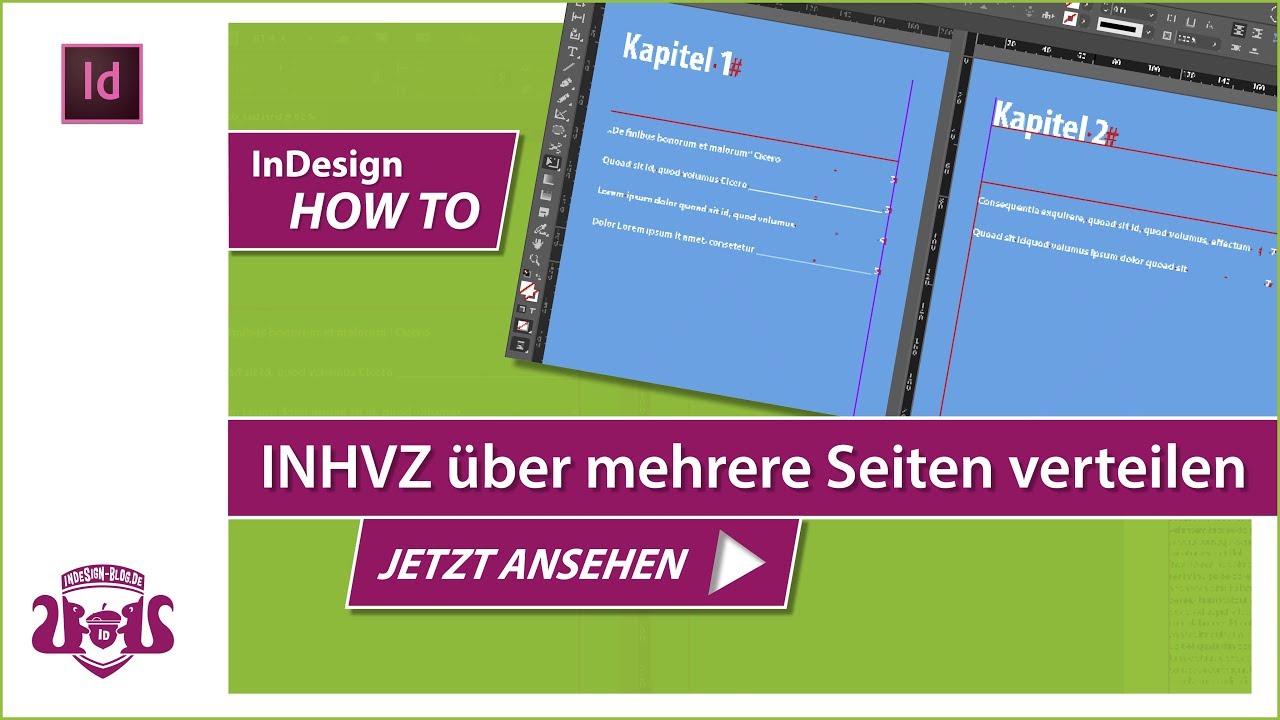Inhaltsverzeichnis &uuml;ber mehrere Seiten verteilen &ndash; InDesign HOW TO