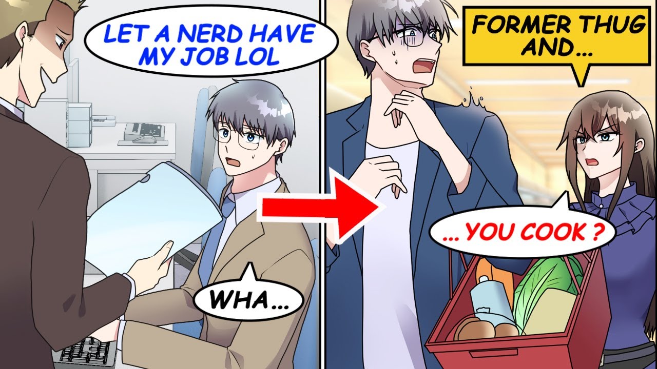 My office jerk mocks me and dumps work on me… but then I reunited with my class thug…!? [Manga]