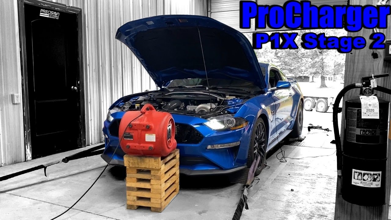 Клиенты Mustang GT 2019 года с комплектом P1X Procharger stage 2 на динамометре!