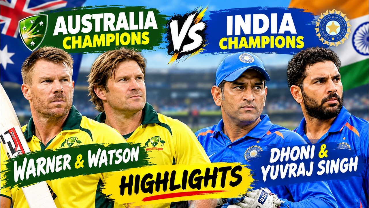 India Champions vs Australia Champions Highlights | IND vs AUS Champions Match | Cricket Highlights