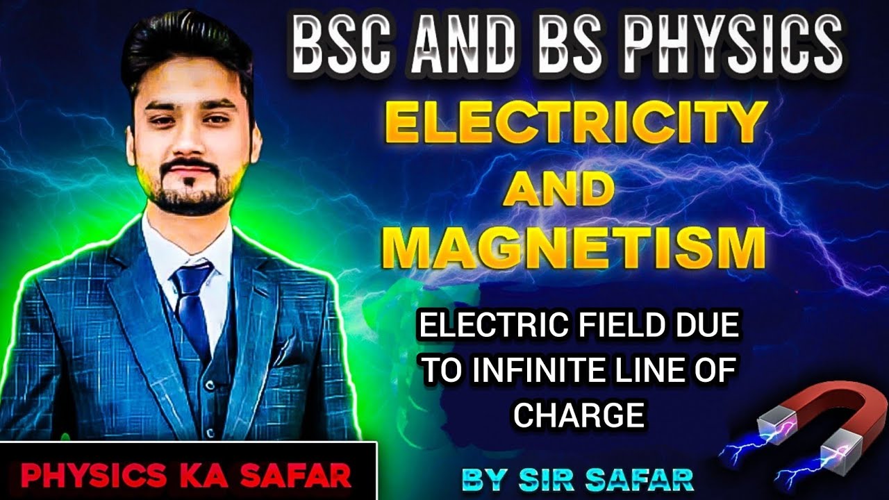 Electric field due to infinite line of charge| EM | Electric field | BSc | BS physics | ADS | BS