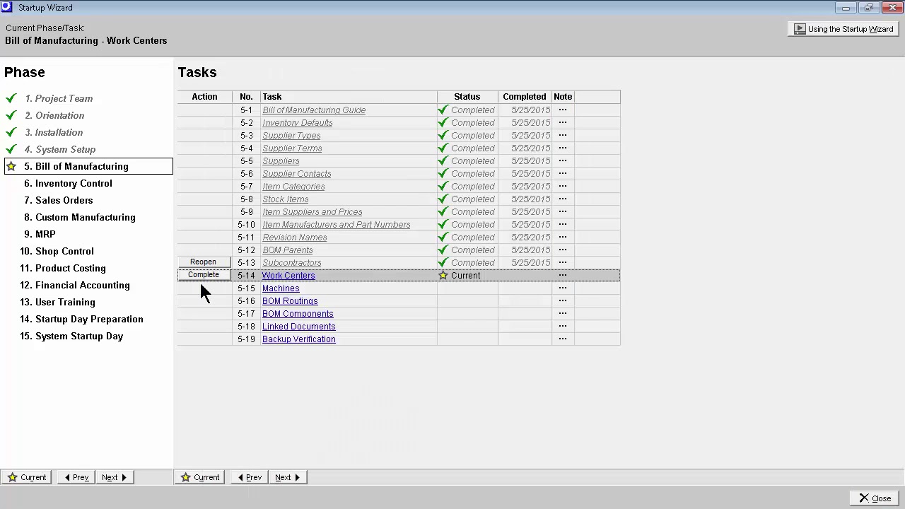 Startup Wizard Overview - by DBA Manufacturing Software
