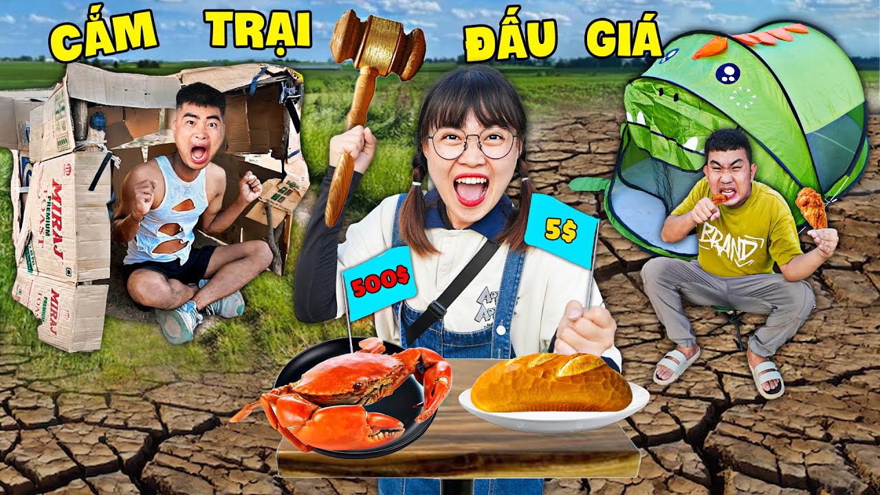 Hà Sam Cắm Trại Đấu Giá Theo Các Thùng Đồ Ngẫu Nhiên Trong Rừng