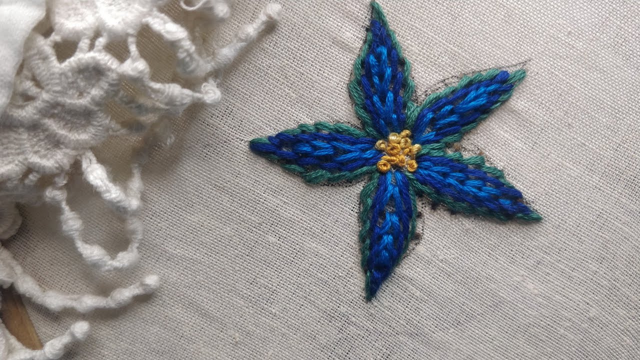 Beautiful Flower Embroidery Design for Beginners | Easy Hand Embroidery Tutorial 