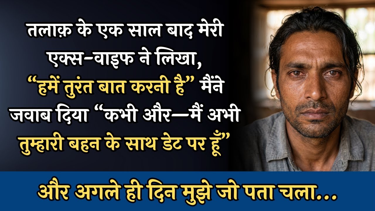 तलाक़ के एक साल बाद मेरी एक्स-वाइफ ने लिखा, “हमें तुरंत बात करनी है,” मैंने जवाब दिया, “कभी और…”