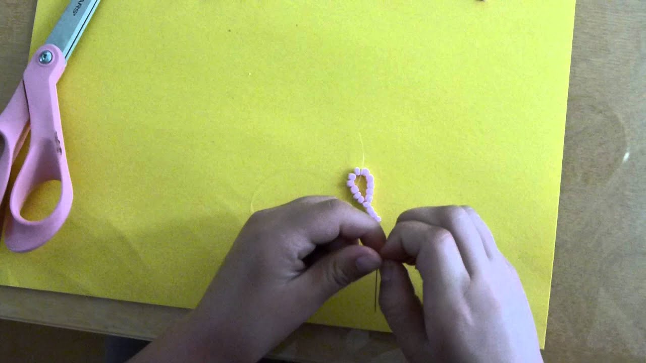 How to make a bead cancer ribbon