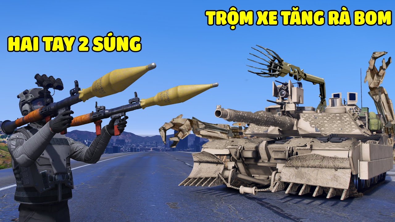 GTA 5 Đột Nhập V&agrave;o Khu Sự V&agrave;o L&uacute;c 3 Giờ S&aacute;ng Trộm Xe Tăng R&agrave; Bom V&agrave; M&aacute;y Bay Vận Chuyển Hạng Nặng !