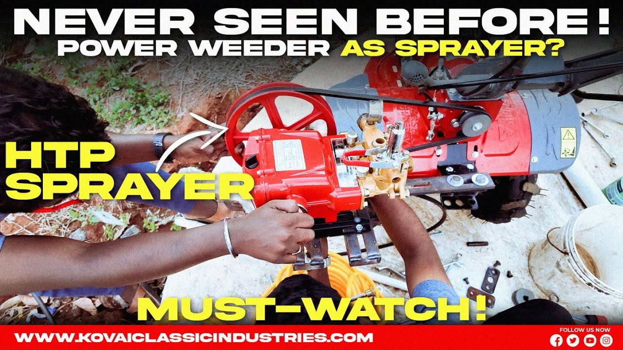 🌾Transform Your 7 HP Power Weeder CLASSIC into a Multi-Tasker❗ HTP Pump Sprayer Attachment❗#sprayer