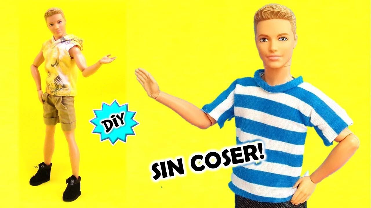 👕👞 Como Hacer Camisa y Zapatos para Muñeco KEN Novio de Barbie | Ropa para KEN sin Coser