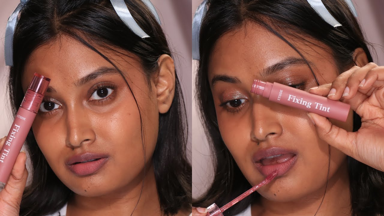 Trying the *viral* Etude House Fixing Tint (05 Midnight Mauve and 08 Dusty Beige)