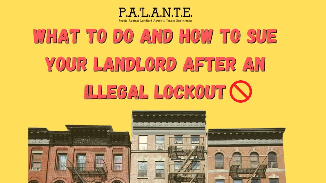 What to do and How to Sue Your Landlord After an Illegal Lockout (WEBINAR)